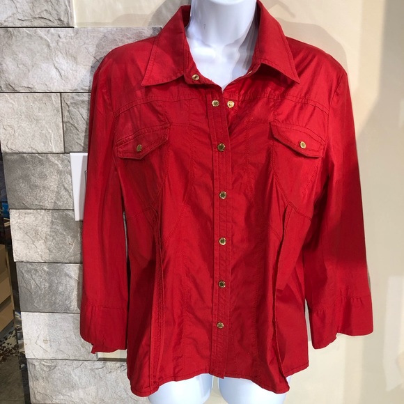 Les Copains Tops - LES COPAINS WOMEN RED TOP